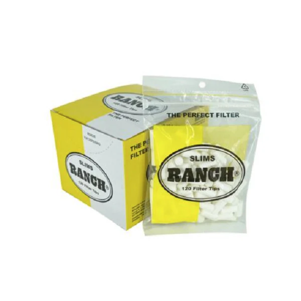 Ranch Filters Slim Yellow (Box of 6)